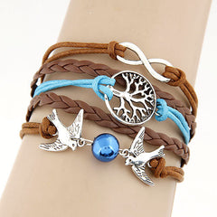 Multilayer Charm Leather Bracelet